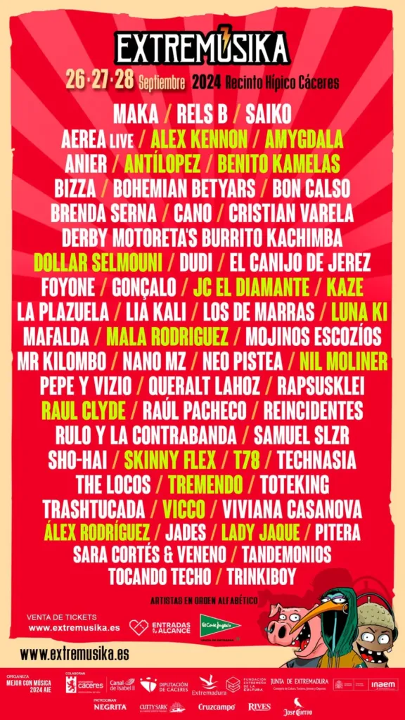Portada y Cartel Festival Extremúsika